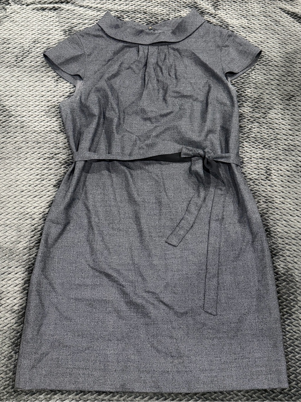 Brooks Brothers Gray Sheath Midi Dress with Belt - Women’s Sz 14, Feminine